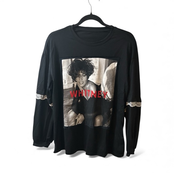 Tops - Whitney Houston oversized Upcycled top 20” p2p